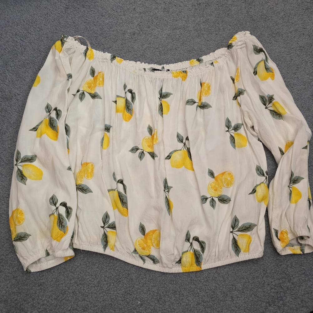 Off-shoulder Lemon Blouse